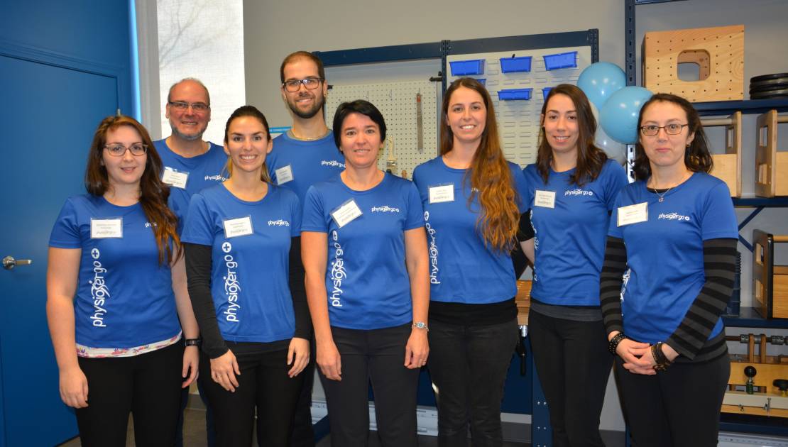 L’équipe de la clinique Physio Ergo Plus compte 14 employés.